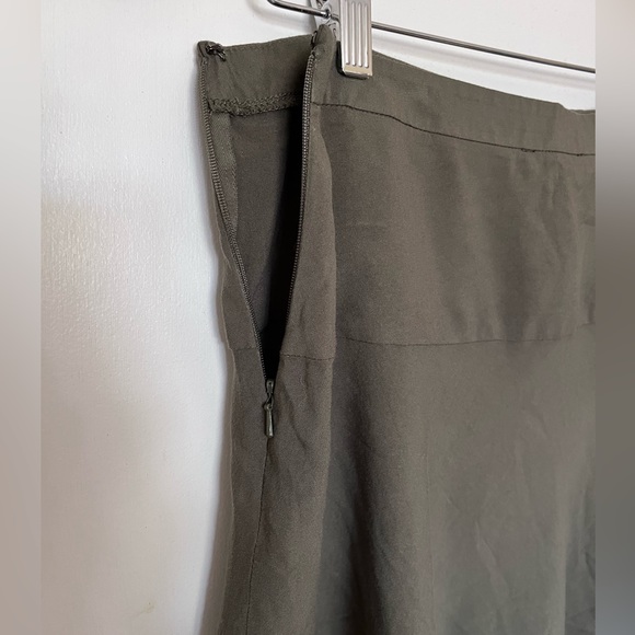 NWT- Express Skater Skirt (with High Low accent) in Olive Green (Size 4) - Picture 4 of 8